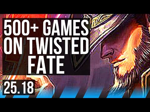 TWISTED FATE vs RYZE (MID) | 500+ games | KR Master | 25.18