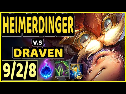 HEIMERDINGER vs DRAVEN - 9/2/8 KDA BOTTOM ADC GAMEPLAY - EUW Ranked MASTER