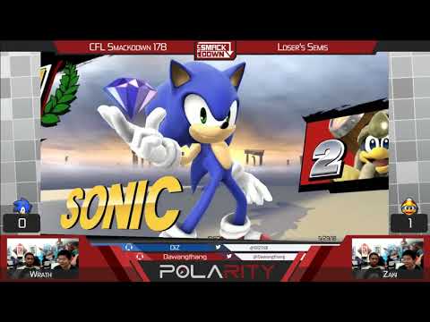 CFL Smackdown 178 WiiU - Wrath (Sonic) vs Zaki (DDD) - Losers Semis
