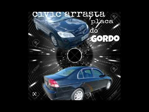 cd Civic arrasta placa do gordo