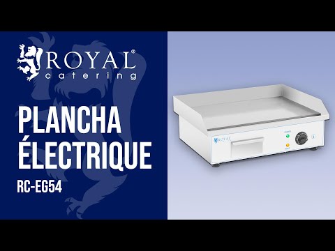 Vidéo - Plancha électrique - 55 cm - Royal Catering - Lisse - 3000 W