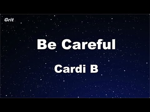 Be Careful - Cardi B Karaoke 【No Guide Melody】 Instrumental