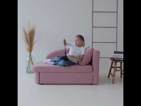 Мягкий диван правый Тедди розовый в Смоленске - видео 15