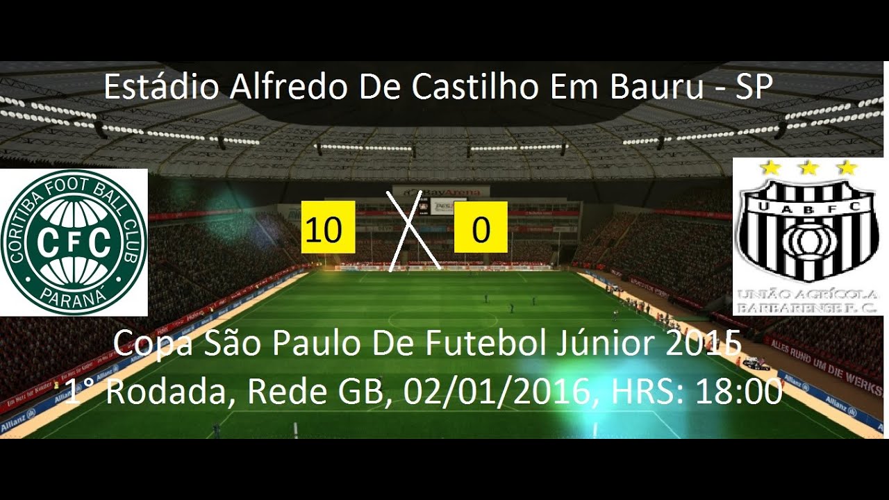 Gols do Jogo Coritiba 10 x 0 União Barbarense