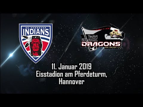 EC Hannover Indians vs TecArt Black Dragons Erfurt, 11. Jan. 2019, Eishockeyoberliga Nord