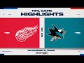 NHL Highlights Red Wings Vs Sharks November 2 2025