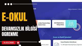 e-okul öğrenci devam-devamsızlık bilgisi öğrenme(veli bilgilendirme si