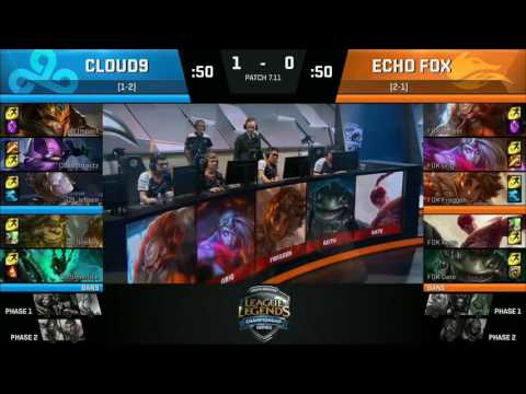 FOX vs C9 Highlights Game 2 NA LCS Summer 2017 Echo Fox vs Cloud9 W2D3