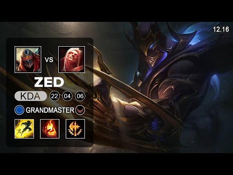 Zed vs Vladimir Mid - EUW Grandmaster - Patch 12.16 Season 12