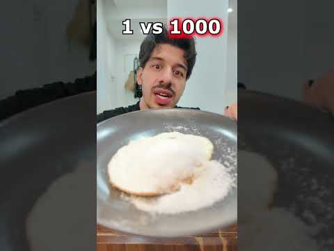Huevo con 1 vs 1000 Granos de Sal 🧂
