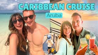 CARIBBEAN CRUISE VLOG 🛳️ARUBA BEACH DAY 🏝️ EAGLE BEACH, SUNSET COCKTAILS & CRUISE LIFE 🥰