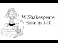 Сонеты Шекспира на английском языке. 1-10 