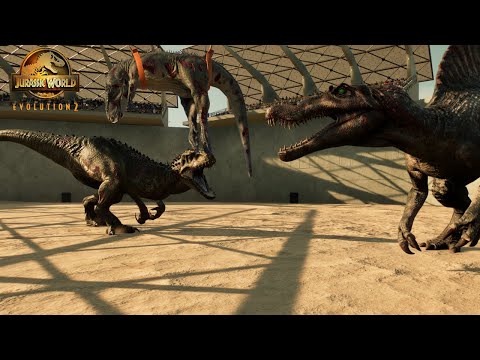 Indominus Rex vs All Large Carnivores – Who Will Win I-Rex ? 🦖🔥 - Jurassic World Evolution 2