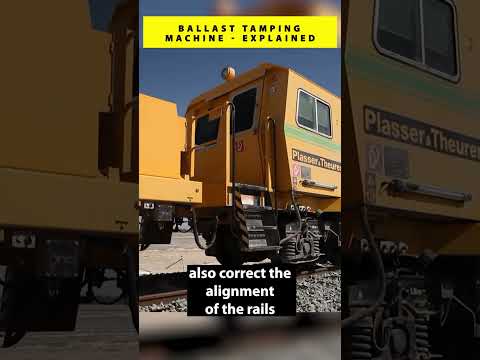 Part of a video titled Ballast Tamping Machine - Explained #railway #trains ... - YouTube