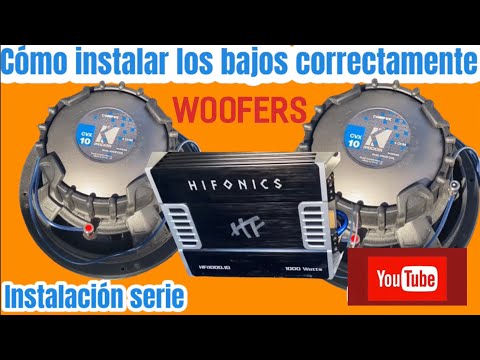 Cómo se instalan 2 woofers doble bobina 4 Ohms correctamente ￼