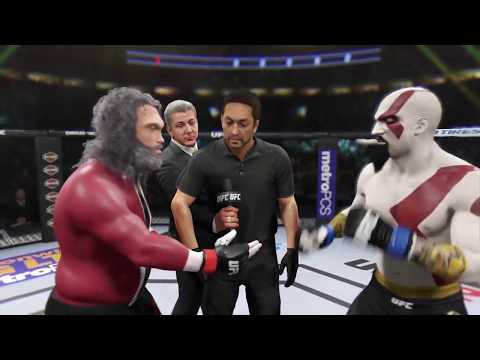 Bad Santa vs. Kratos (EA Sports UFC 2) - CPU vs. CPU - Crazy UFC 👊🤪