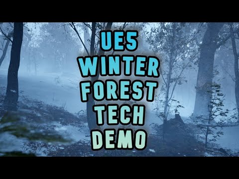 Skyrim Winter Forest Walk 4K | ULTRA REALISTIC TECH DEMO | UNREAL ENGINE 5 | RTX 4090