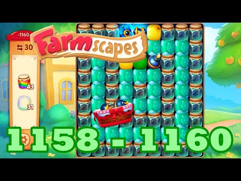 Farmscapes Level 1158 - 1160 HD Gameplay Walkthrough | 3 - match game | android | 1159 | GameGo Game