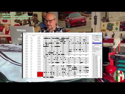 Alfa Romeo 4C Fase de implementación gráfica 4C Sniffer bits CANopen/CANbus