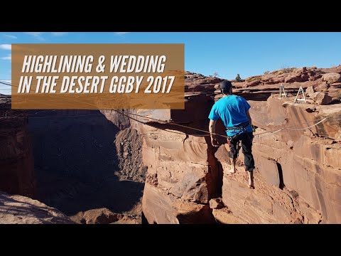 Highlining and Spacenet wedding in the desert, GGBY 2017