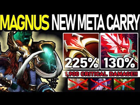 1,900 CRITICAL DAMAGE! PURE PHYSICAL DAMAGE NEW META | Magnus (Safelane) | Dota 2 Highlights (7.32c)