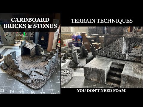 Terrain Techniques - Cardboard Bricks & Stones - Make Amazing Fantasy Crafts + Terrain With NO FOAM