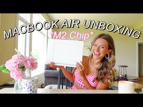 M2 MACBOOK AIR UNBOXING! *starlight* || customize my new 2022 MacBook Air with me!