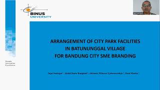 ICCD 2023_ Jajat Sudrajat (Binus University)_Arrangement of City Park in Batununggal Village