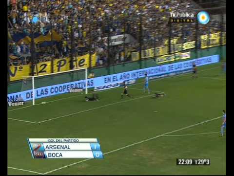 Arsenal vs. Boca Jrs. (Goles) - Torneo Inicial 2012 - Fecha 18