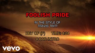 Travis Tritt - Foolish Pride (Karaoke)