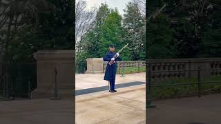 Guard at the Tomb Of The Unknown Soldier scolds people for talking.#washingtondc #sentinels #shorts
