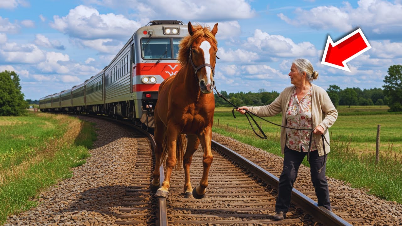 Horse Trapped on Tracks is Rescued by Elderly Woman – The Reason It Was There Will Shock You!