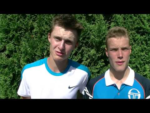 Vojtěch Vlkovský a Jiří Jeníček po prohře v semifinále turnaje Pardubická juniorka 2017