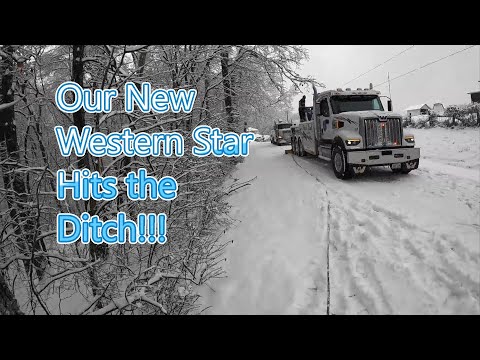 SNOWMAGEDDON PART ONE!!!  WRECKERS IN A DITCH!!!
