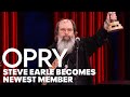 Emmylou Harris Inducts Steve Earle as the Newest Member of the Grand Ole Opry
