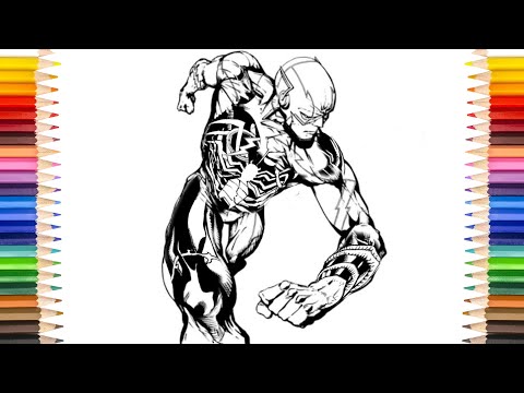 The VeFlash Coloring Pages | The Flash And Venom Merge