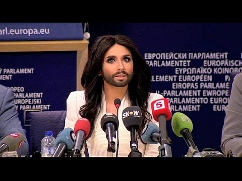 Conchita Wurst a toleranciáért kampányolt Brüsszelben