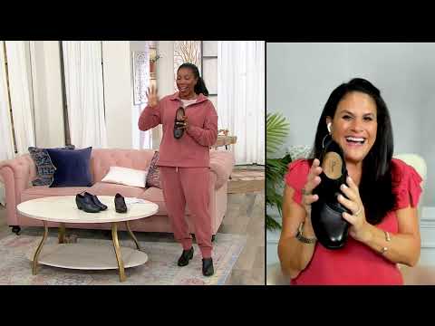 Clarks Collection Leather Block Heeled Shootie - Emily2 Dove on QVC