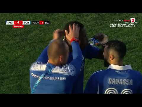 GOOOL! Poli Iași - FCU Craiova 1-1. Ibrahim egalează cu un șut FENOMENAL din afara careului