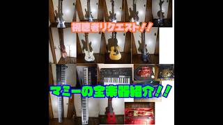 [視聴者リクエスト]　マミーの全楽器紹介！！ベース　ギター　鍵盤　トランペット　etc