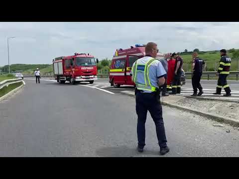 Accident pe autostrada A1, în zona Câlnic din județul Alba
