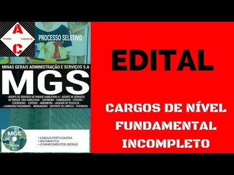 Apostila Concurso MGS 2017 - Diversos Cargos de Nível Fundamental Incompleto