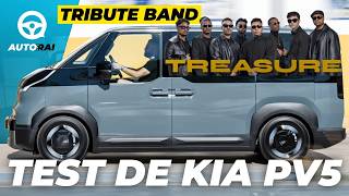 'Voelt niet alsof ik in een bus rij' | Tribute band TREASURE test de Kia PV5 Passenger - AutoRAI TV