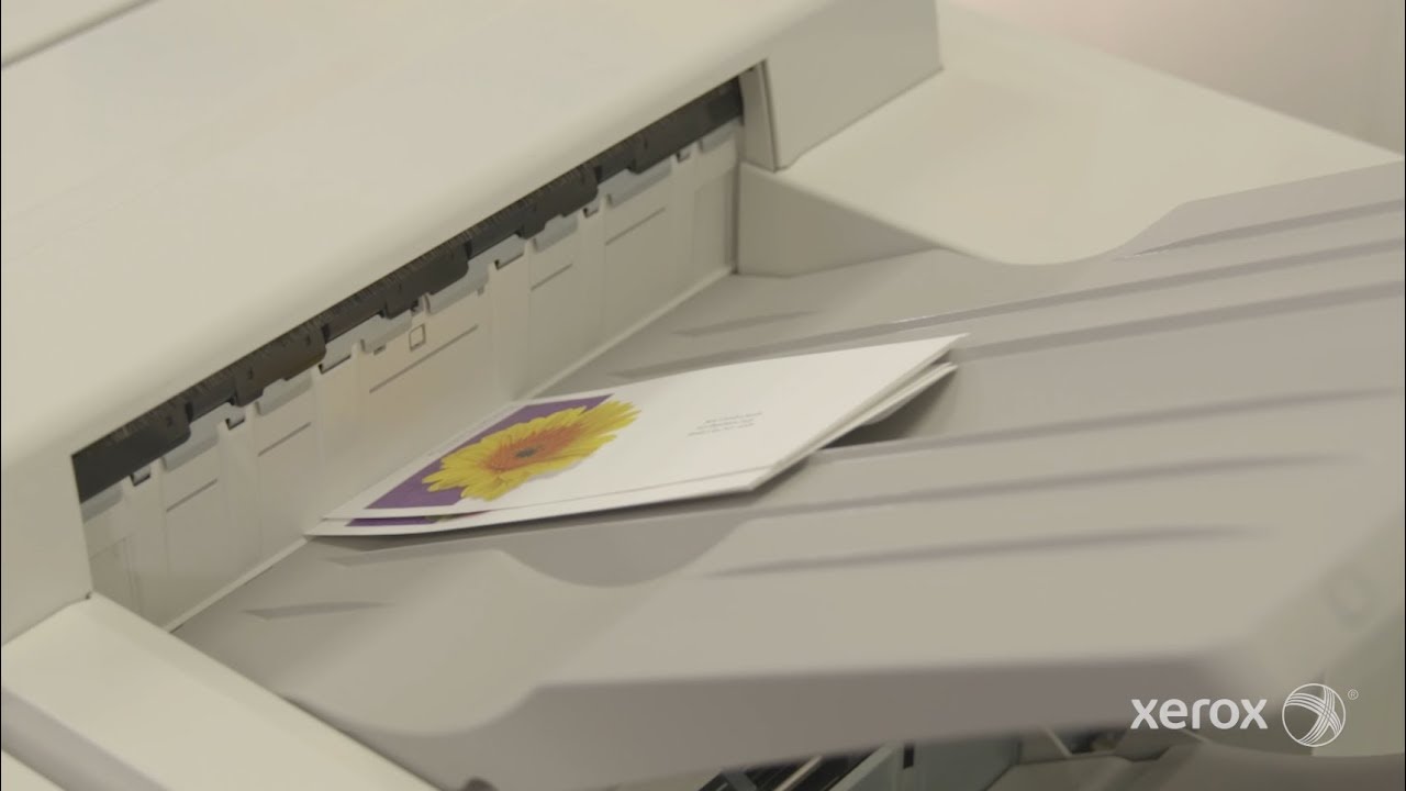 Stampe a tiratura limitata di libretti e buste a colori con Xerox Versant YouTube Video