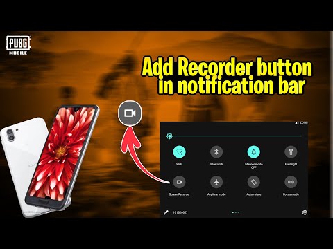 Add Screen Recoder button in notification bar in Aquos r2 | PUBG MOBILE | gs_REHAN