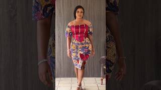 🆕 Adorable Short Kitenge Dress Embroidery with Lace material #africanfashion #fashion #ankaragown