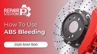 How to Use ABS Bleeding Function on SDS | 2020 Ram 1500