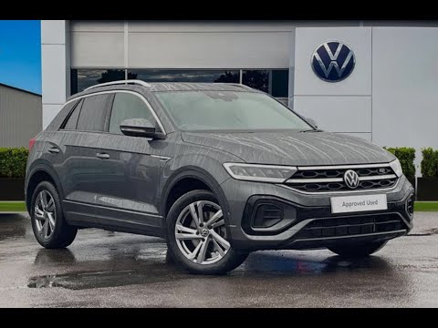 Approved Used Volkswagen T-ROC 2.0 TDI R-Line 150PS DSG in Indium Grey  -KN72UYW- Wrexham Volkswagen