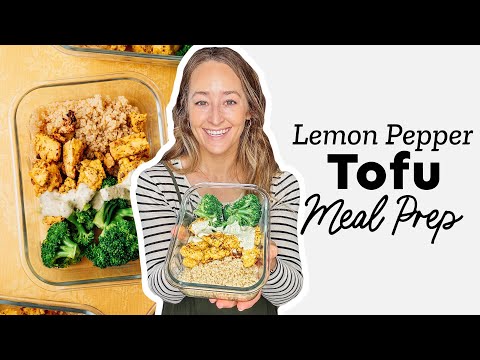 Vegetarian Meal Prep: Lemon Pepper Tofu (With Protein Pesto Sauce)