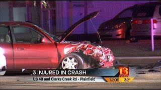 Three hospitalized after late night crash in Plainfield